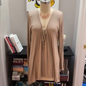 💫 Long Sleeve Tie-front Dress